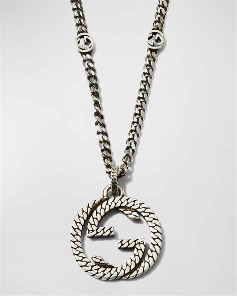 mens silver chain gucci|gucci chain price.